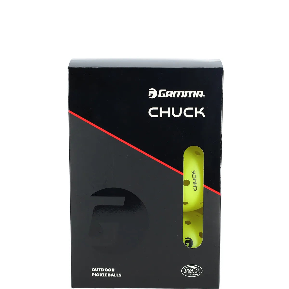Pack of 6 Gamma Chuck Outdoor Pickleball balls