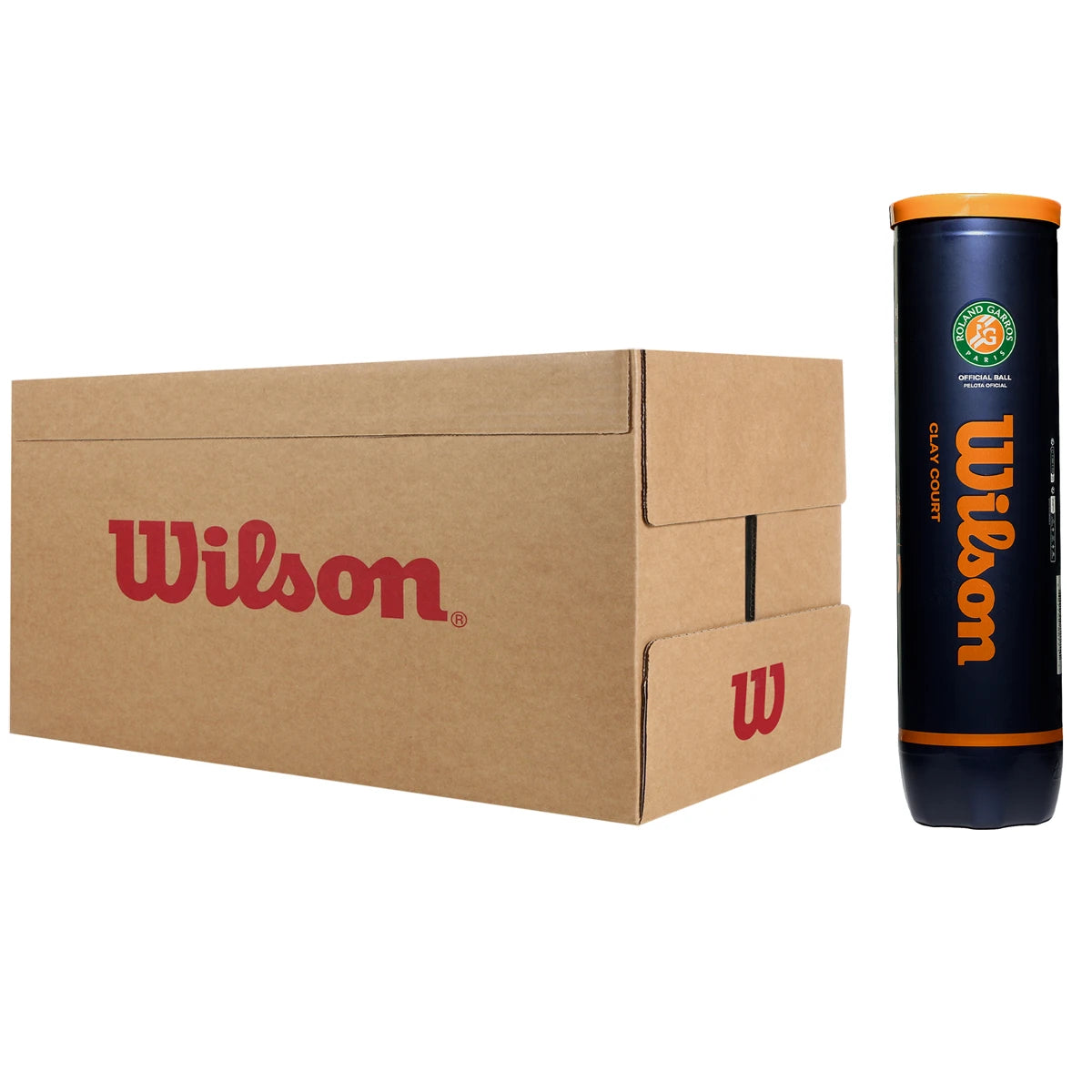 Box of 18 Tubes of 4 Wilson Roland Garros Official Clay Tennis Balls