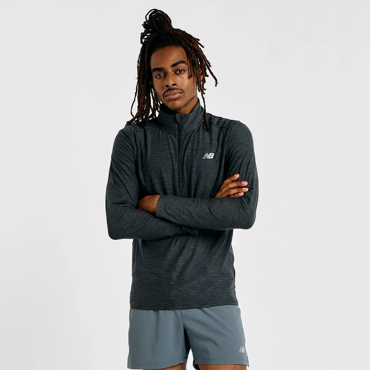 New Balance Long Sleeve 1/4 Zip Sport Essentials T-Shirt