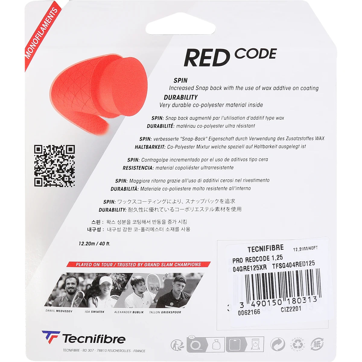 Tecnifibre Pro Red Code String (12 Metres)