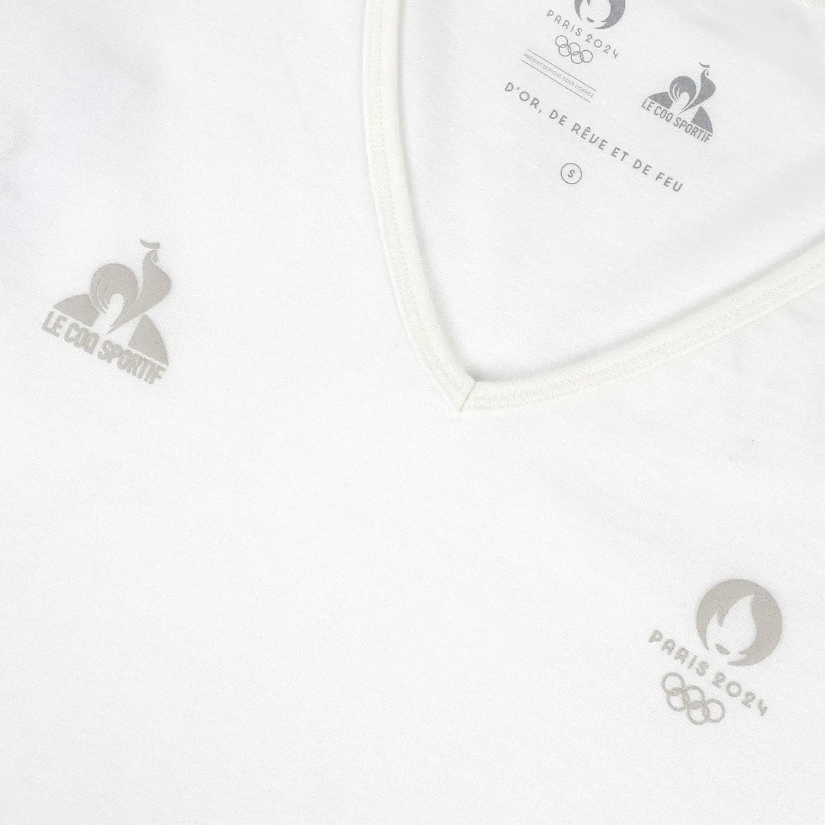 Le Coq Sportif V-Neck T-Shirt Paris 2024 Essential