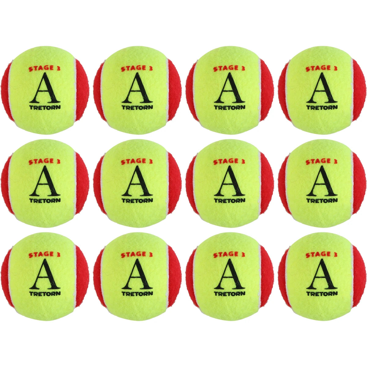 Bag of 12 Tretorn Academy Red Felt Tennis Balls