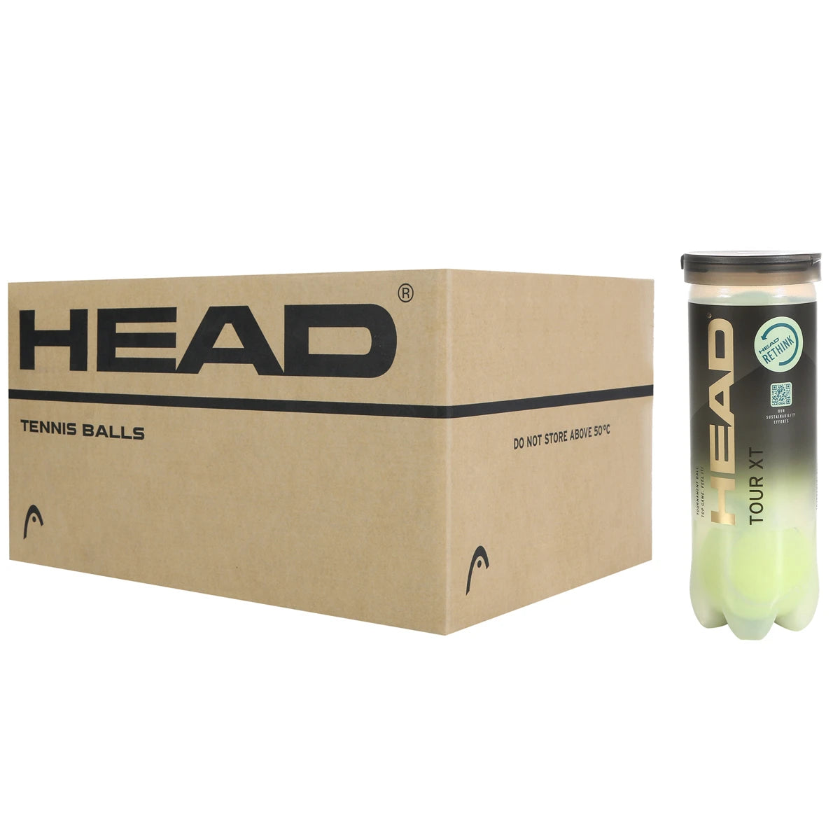Carton of 24 Tubes of 3 Head Tour Xt Tennis Balls