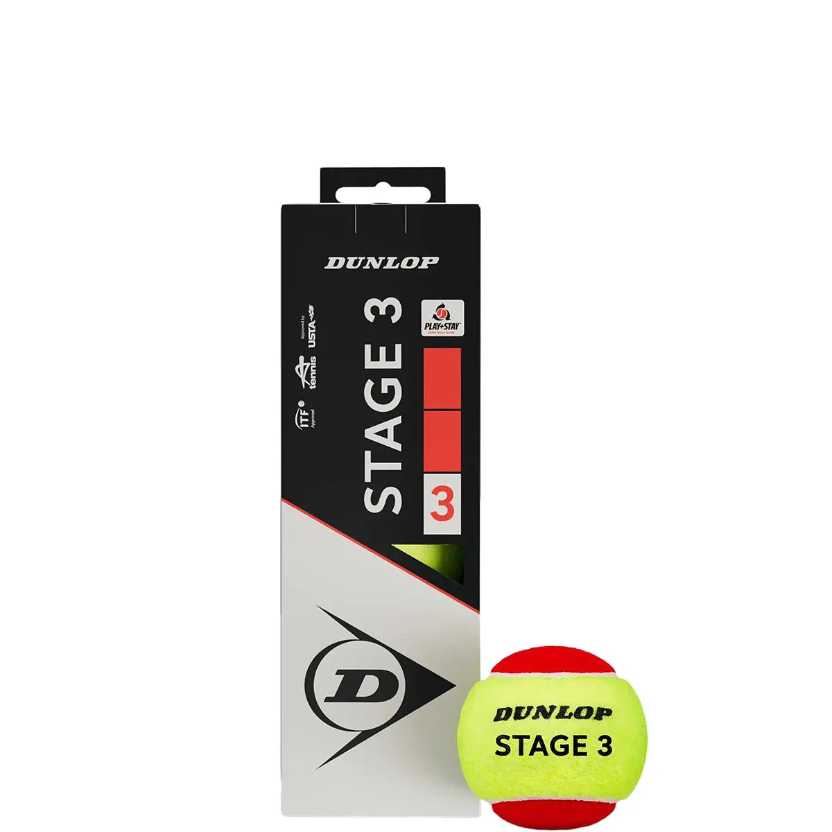 Bag of 3 Dunlop Mini Tennis Stage 3 Balls