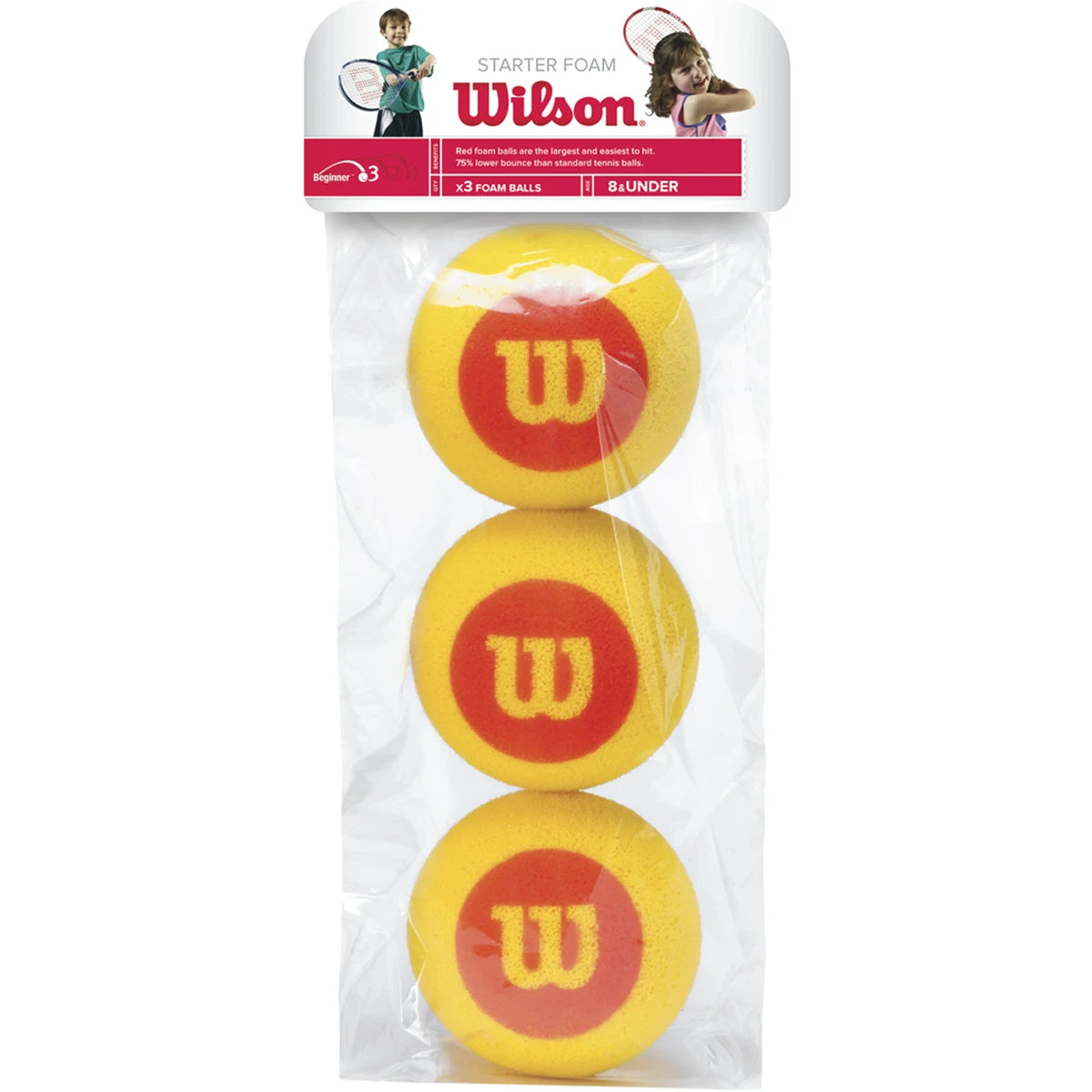 Pack of 3 Wilson Starter Foam Balls