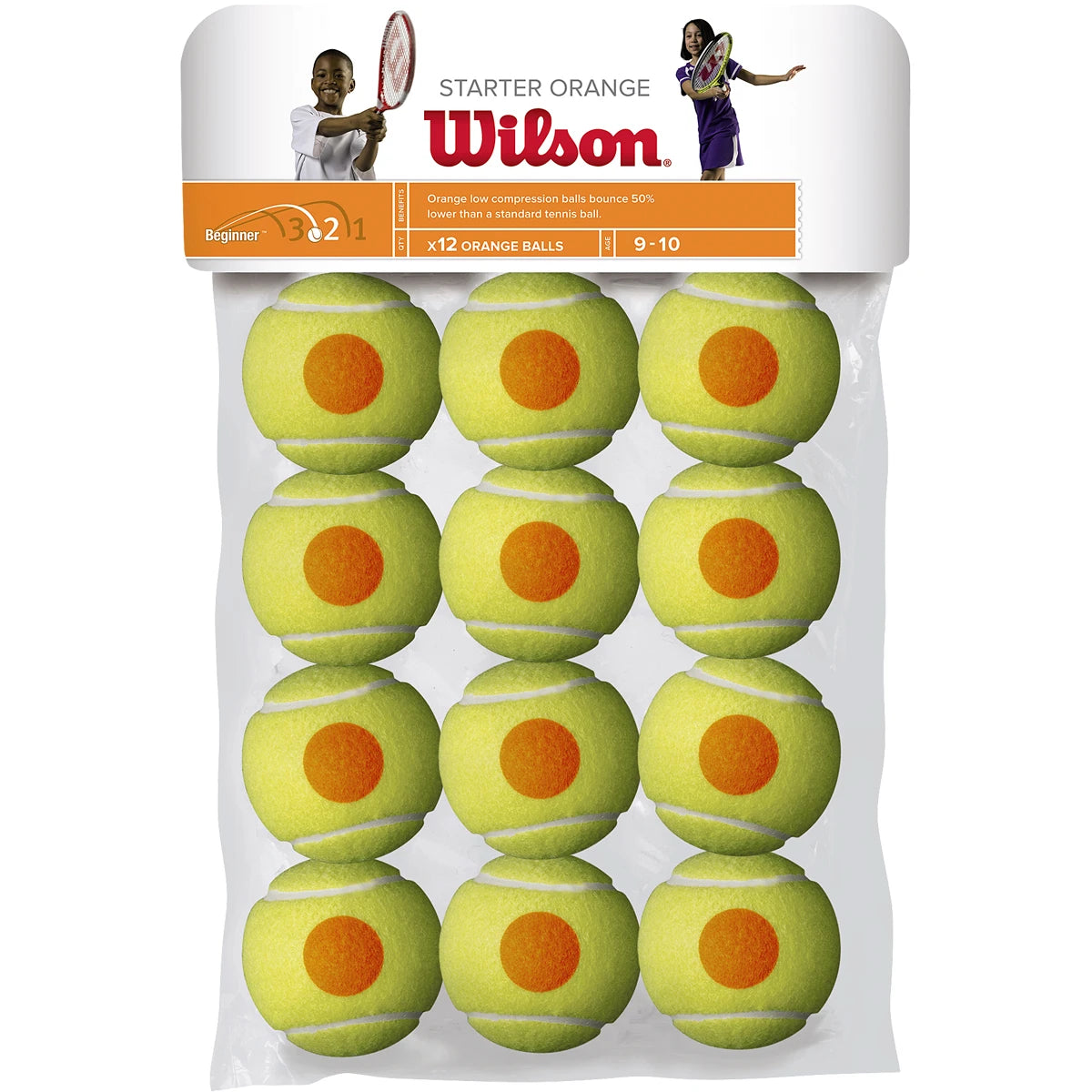 Pack of 12 Wilson Starter Orange Tennis balls