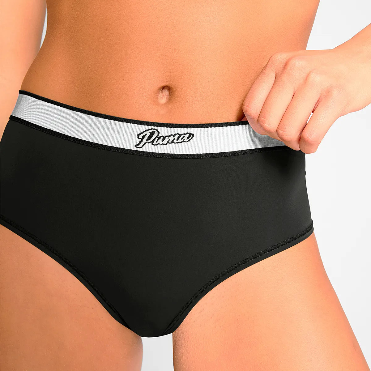 Puma Women's High Waist Brazilian Microfibre Brief