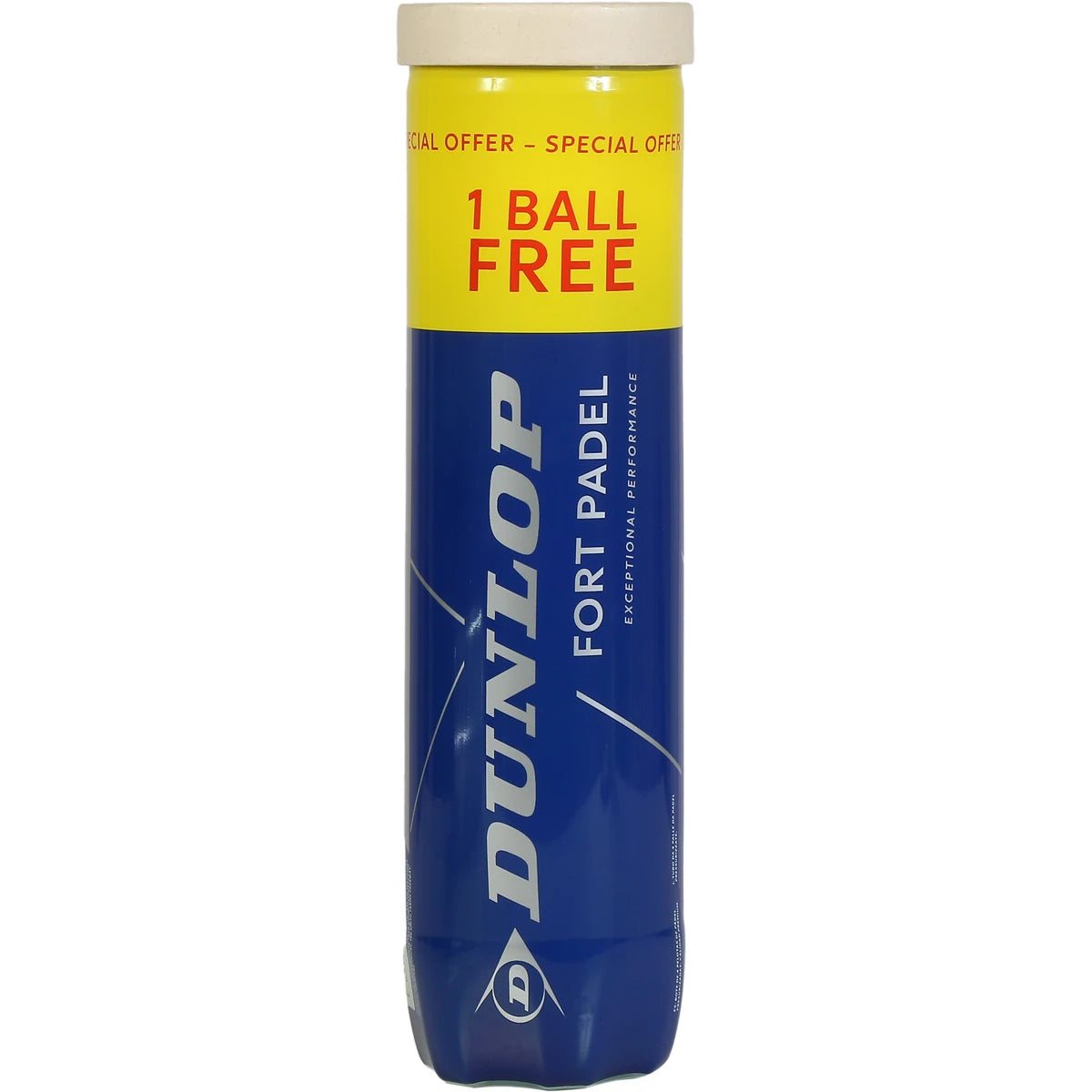 Tube of 4 Dunlop Fort Padel Balls