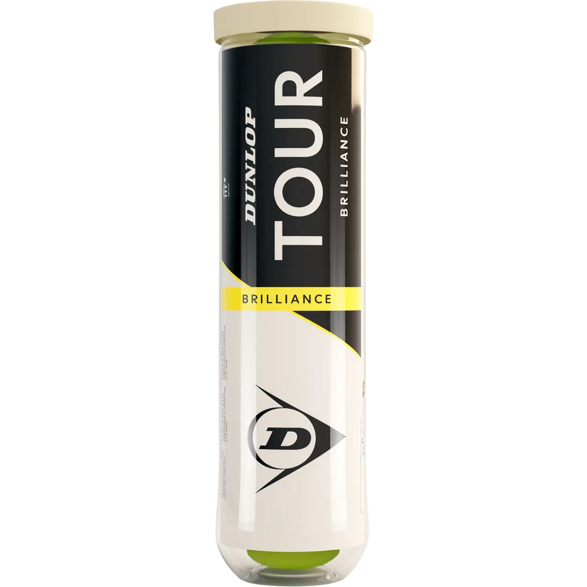 Tube of 4 Dunlop Tour Brilliance Tennis balls