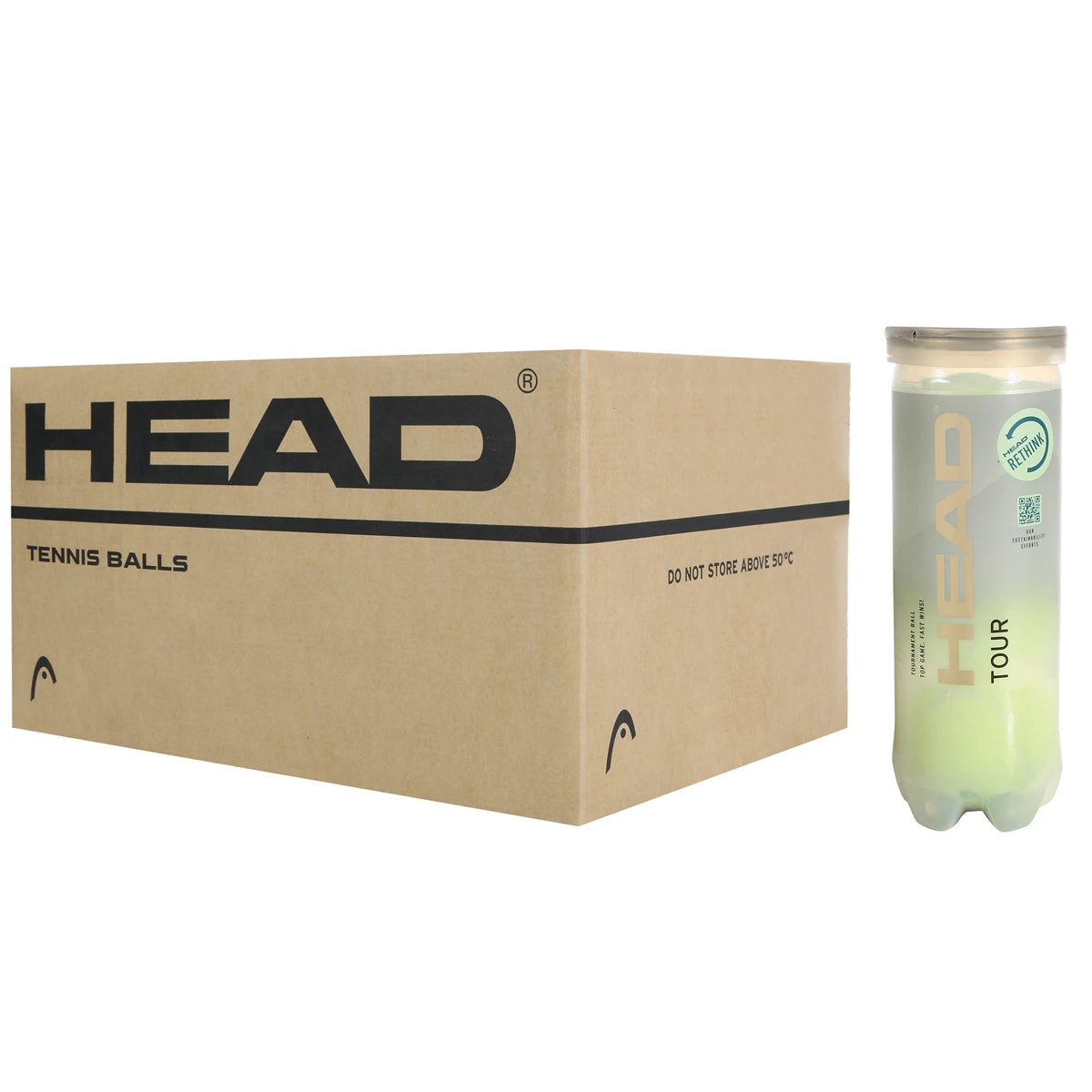 Box of 24 Tubes of 3 Head Tour Tennis Balls