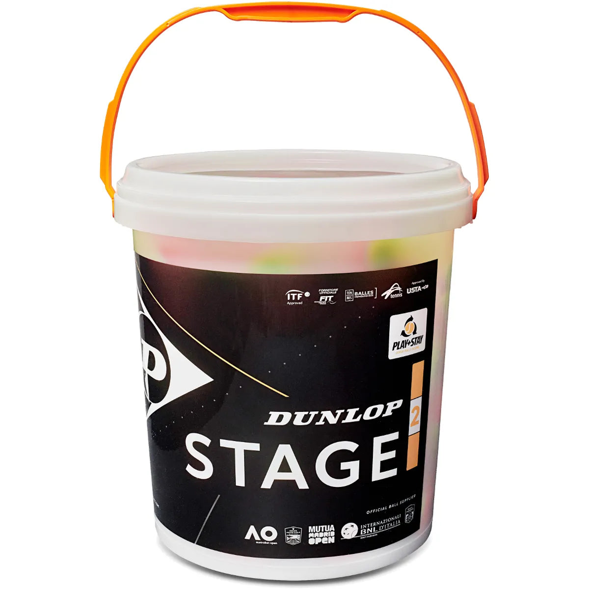 Barrel of 60 Dunlop Stage 2 Orange Balls