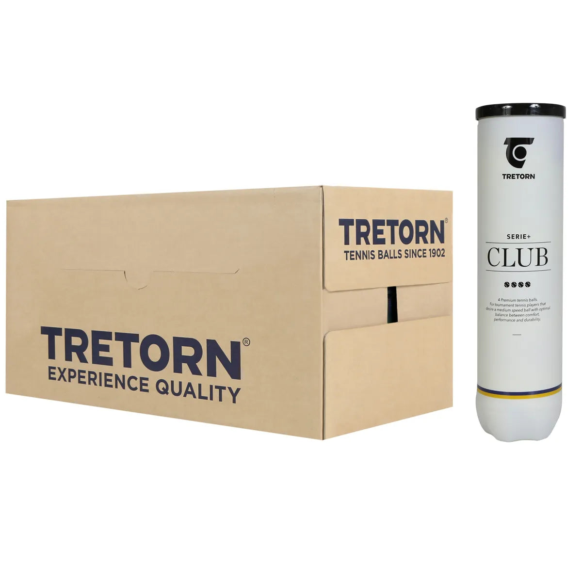 Box of 18 Tubes of 4 Tretorn Serie+Club Tennis Balls