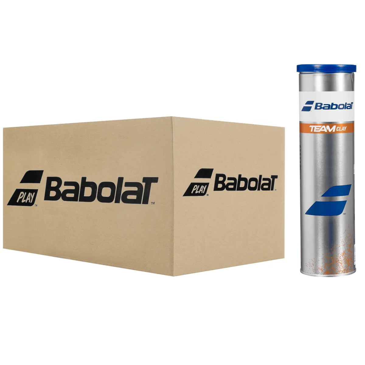 Carton of 18 Tubes of 4 Babolat Team Clay Tennis Balls