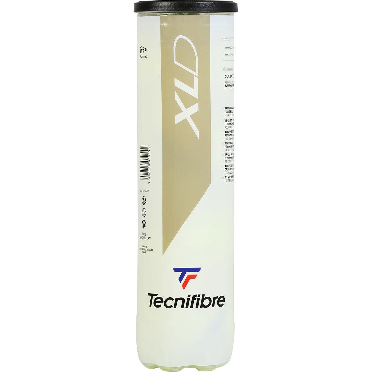 Tube of 4 Tecnifibre Xld Balls (Pressureless)