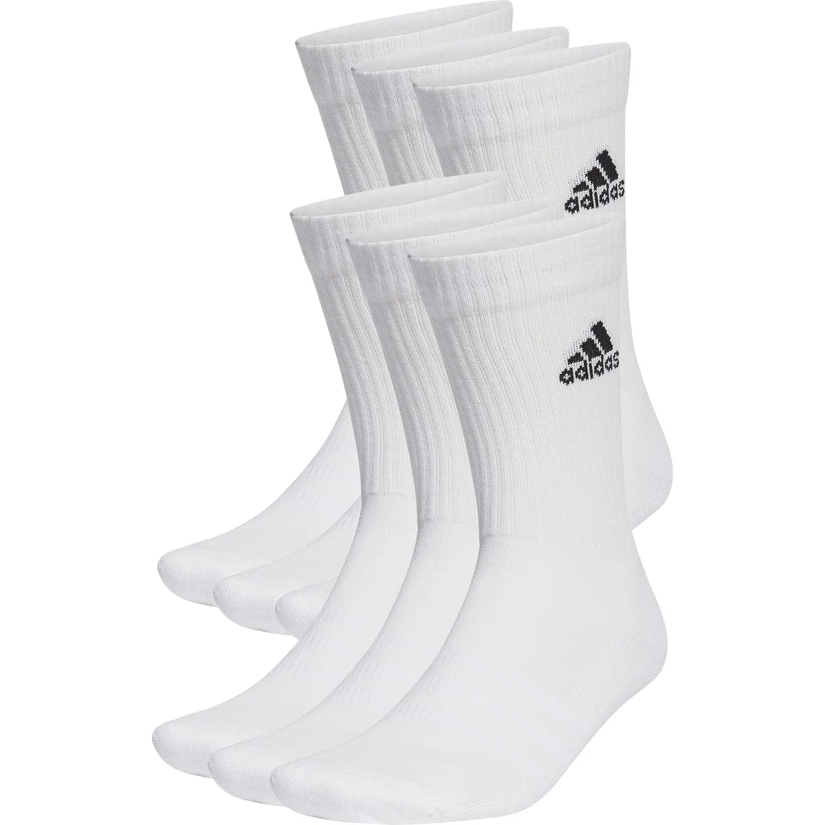 6 Pairs of adidas Crew Logo Socks (Mid)