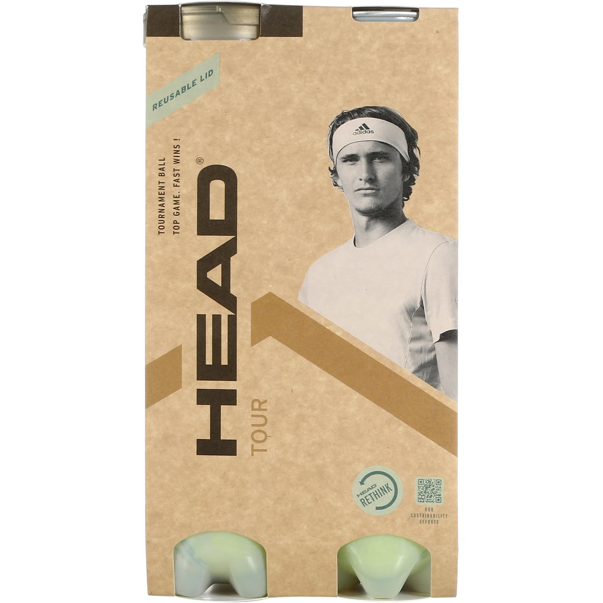 Bipack of 4 Head Tour Tennis Balls