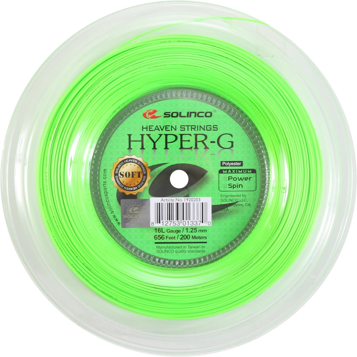 Solinco Hyper-G Soft Reel (200 Metres)