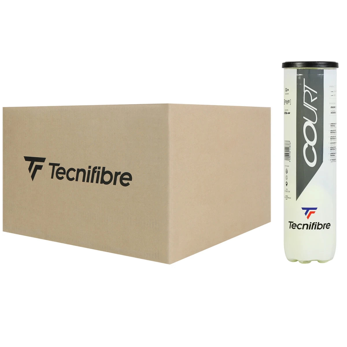 Cartons of 36 Tubes of 4 Tecnifibre Court Balls