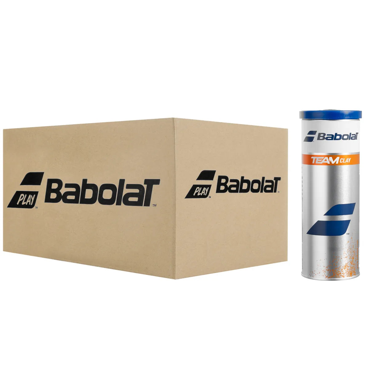 Carton of 30 Tubes of 3 Babolat Team Clay Tennis Balls