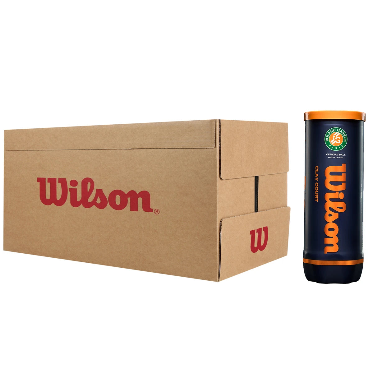 Carton of 24 Tubes of 3 Wilson Roland Garros Official Clay Tennis Balls