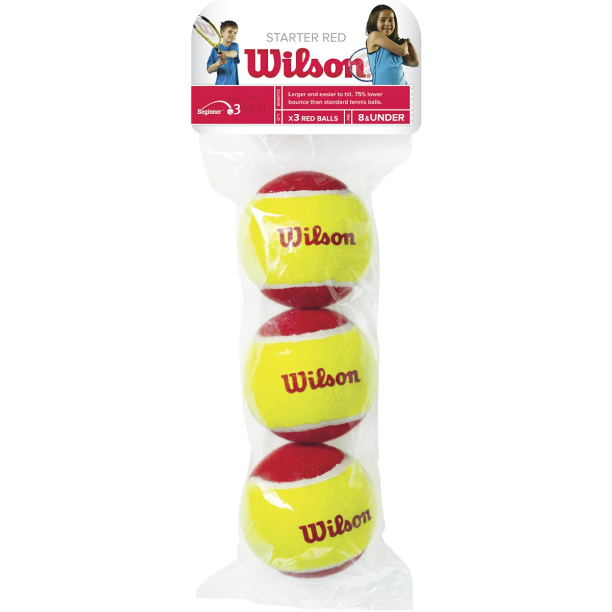 Packet of 3 Wilson Starter Red Balls