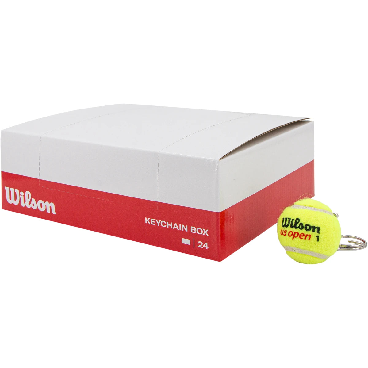 Box of 24 Wilson US Open Tennis Ball Key Chains