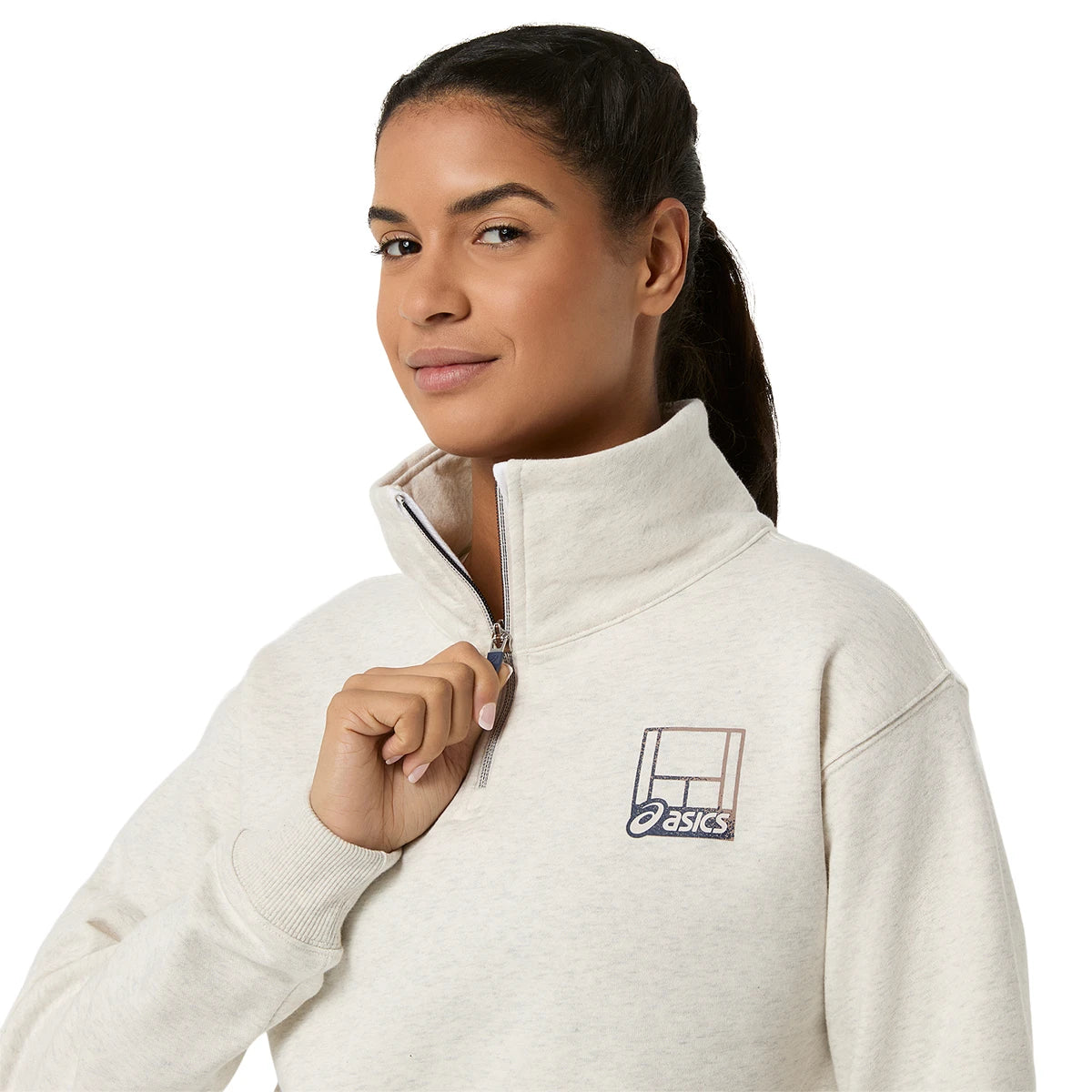 Asics Women's Court Graphic 1/2 Zip Sweat