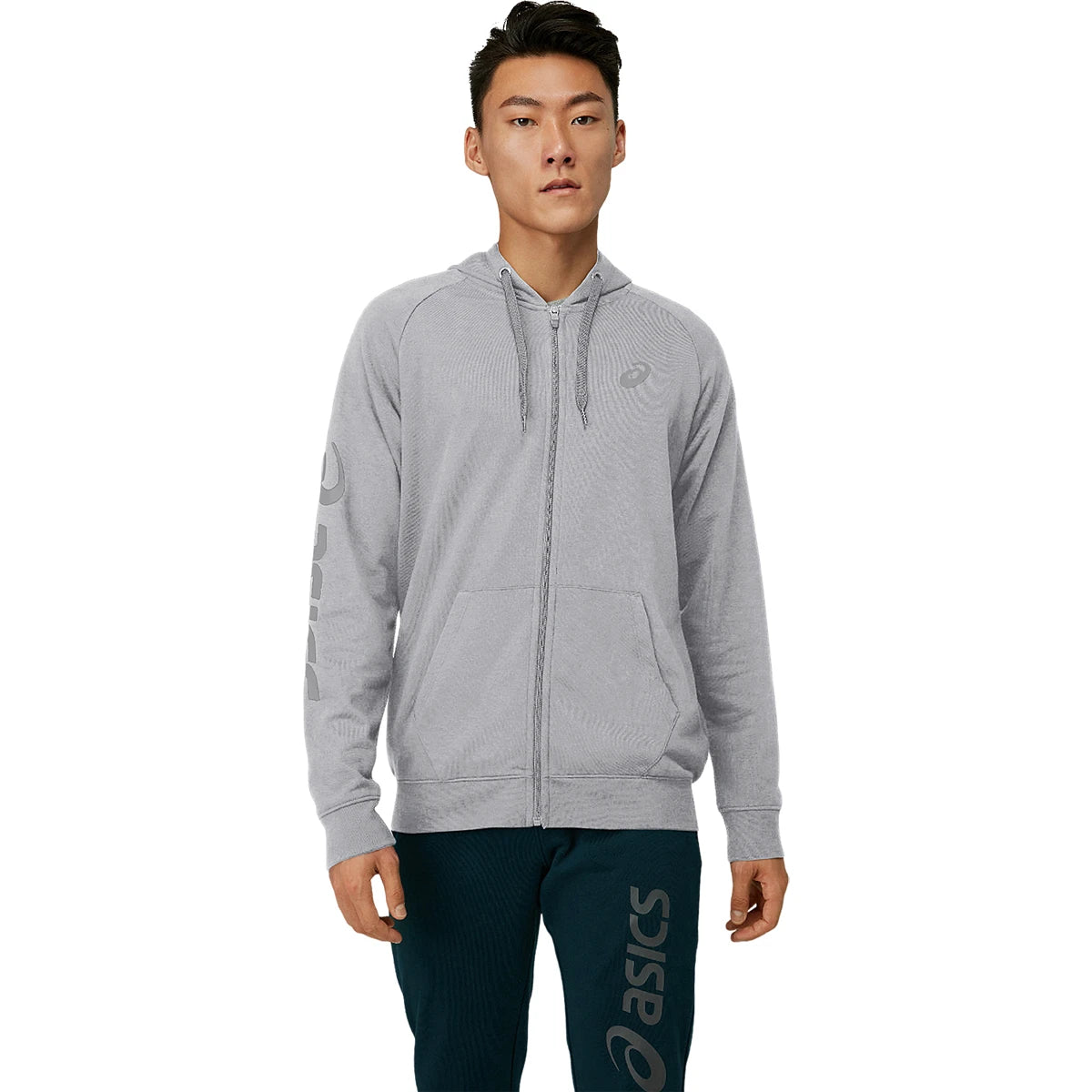 Asics Big Logo Full Zip Hoodie Training Sweatshirt