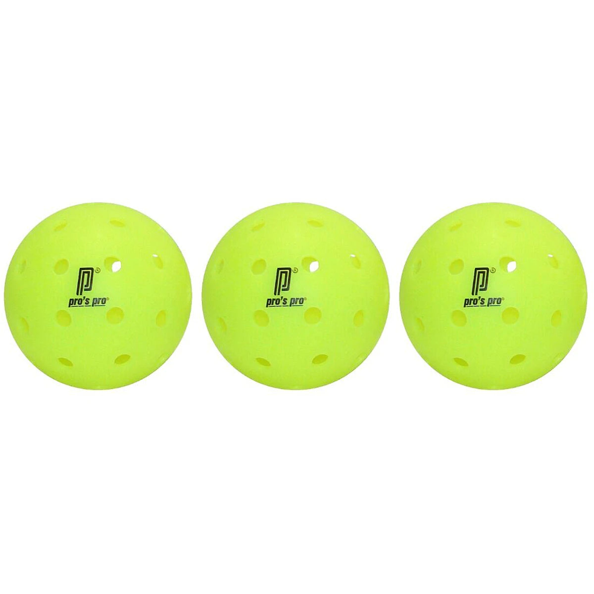 Pack of 3 Pro'S Pro Outdoor Pickleball balls