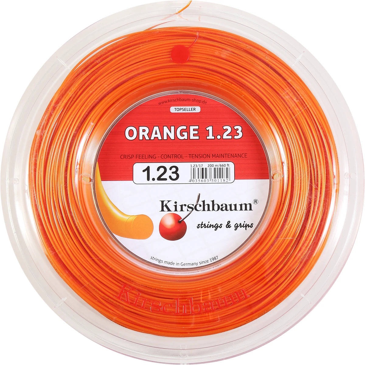 Kirschbaum Super Smash Orange Reel (200 Metres)