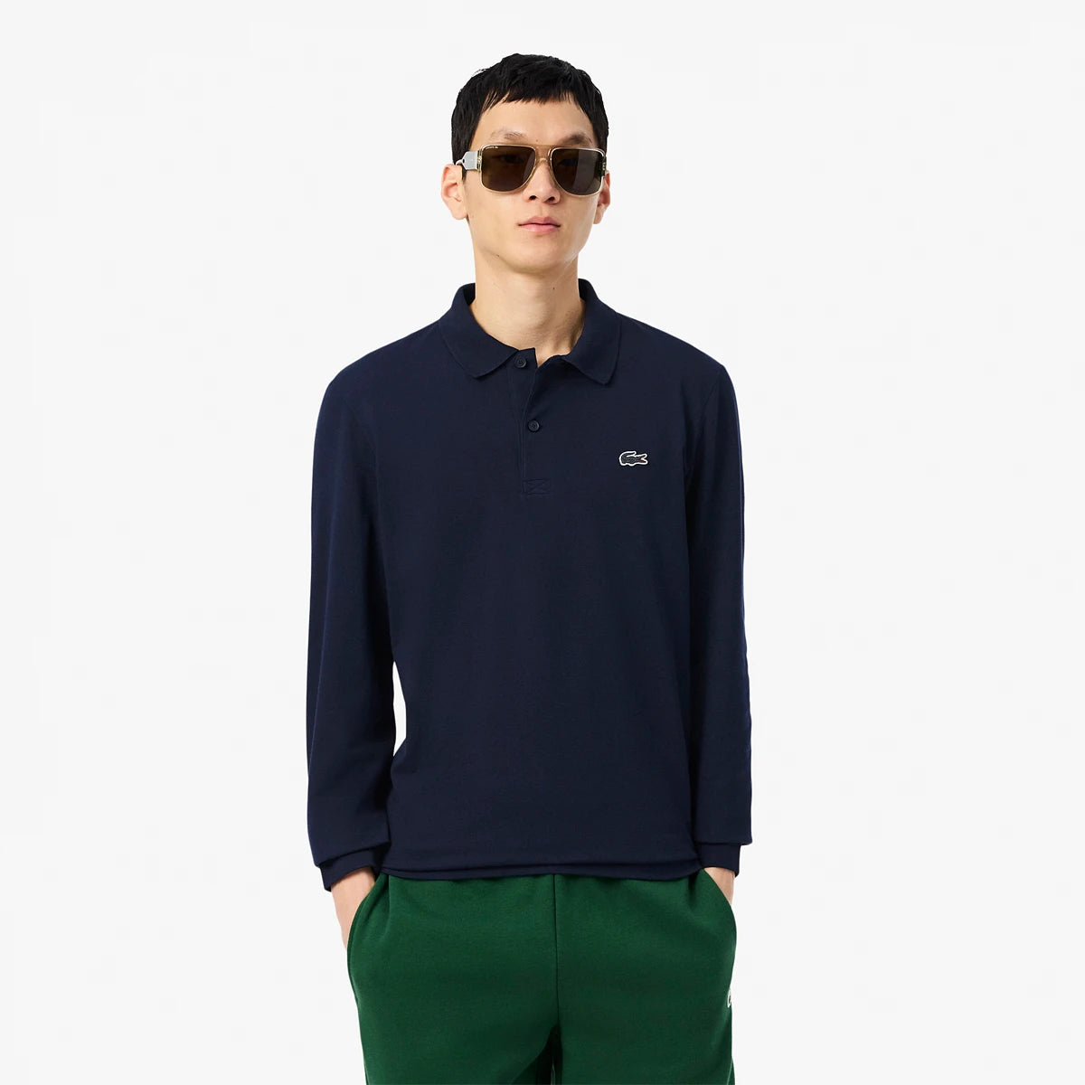 Lacoste Core Performance Long Sleeve Polo Shirt for Men