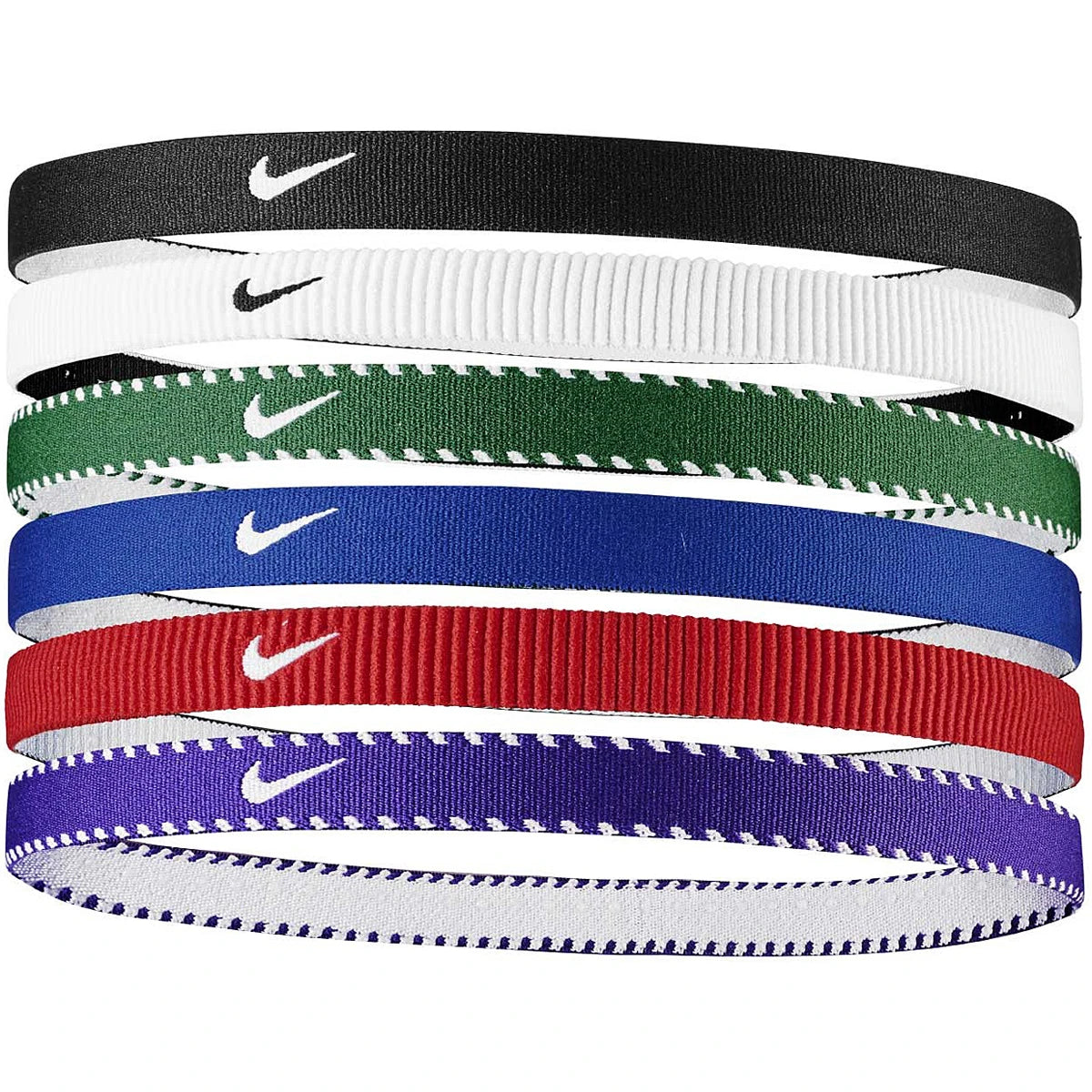 Pack of 6 Nike Swoosh Sport Elastics