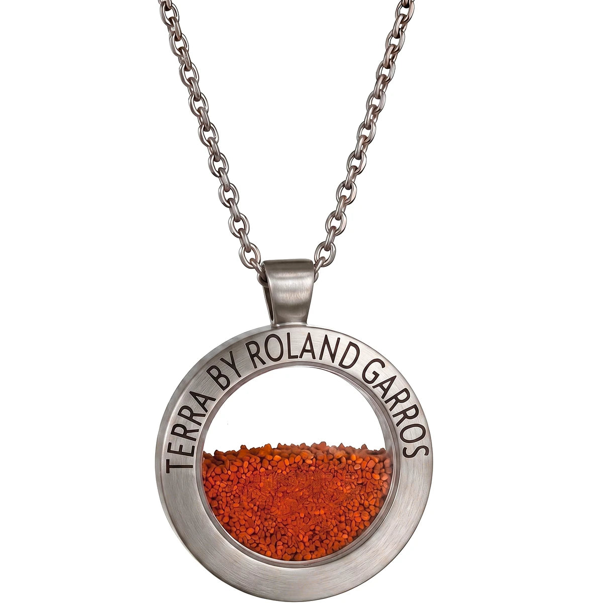TERRA ACCESS MATTE STEEL NECKLACE AND MEDAL WITHOUT STONE LARGE MODEL