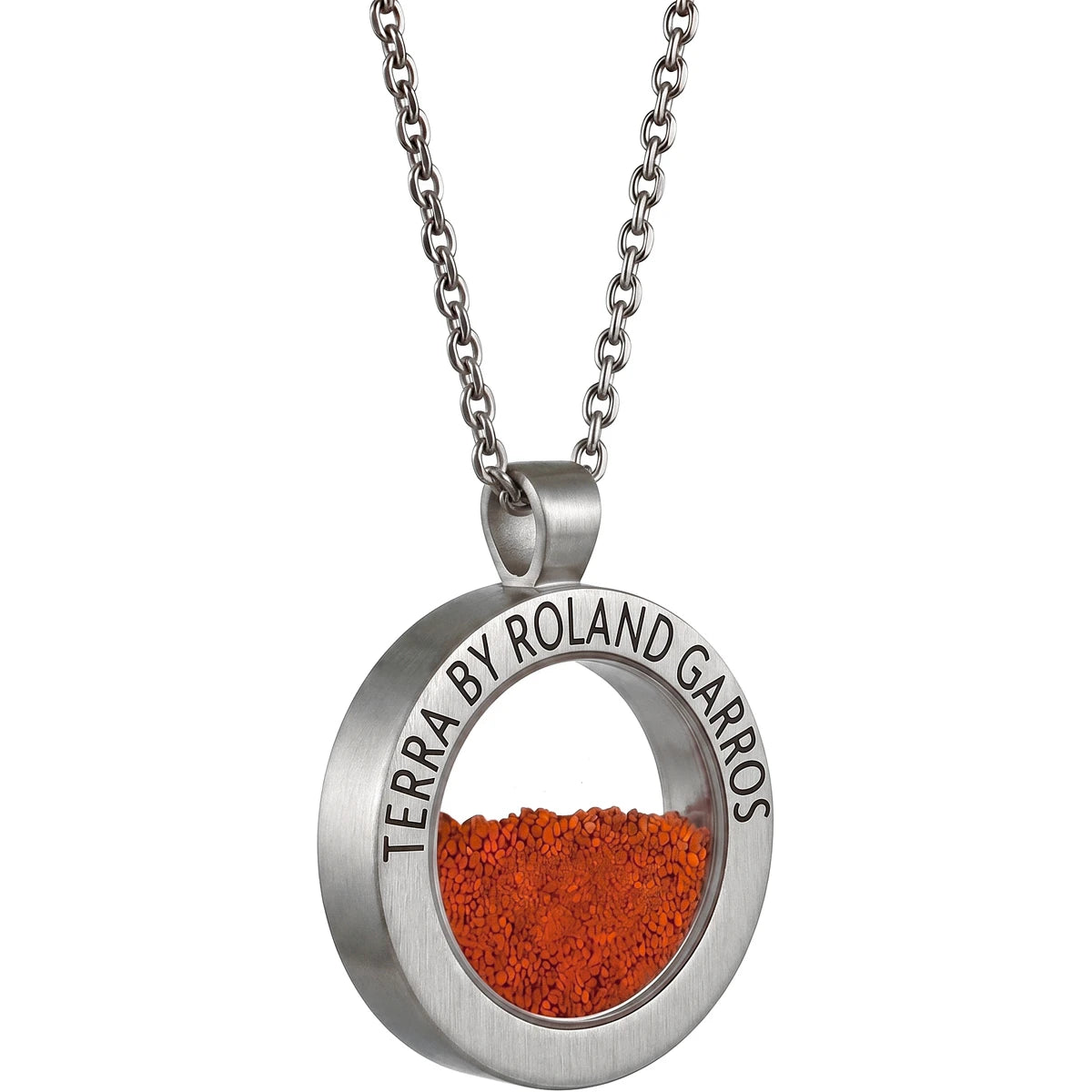 TERRA ACCESS MATTE STEEL NECKLACE AND MEDAL WITHOUT STONE LARGE MODEL