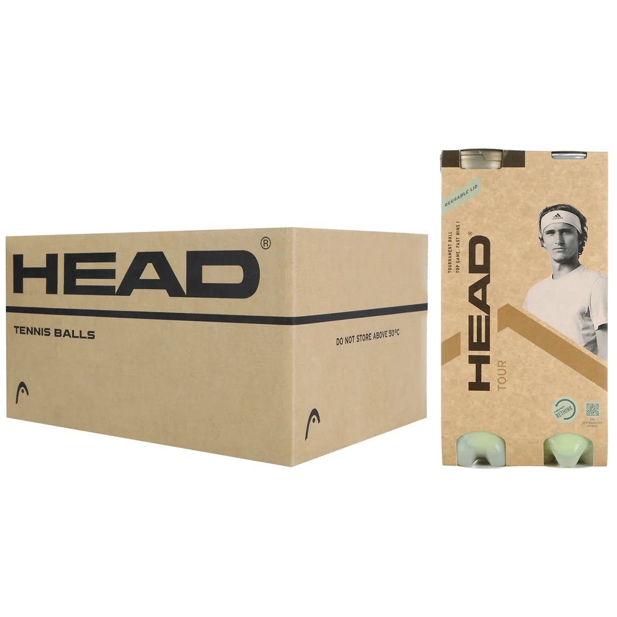 Carton of 18 Bipacks of 4 Head Tour Balls