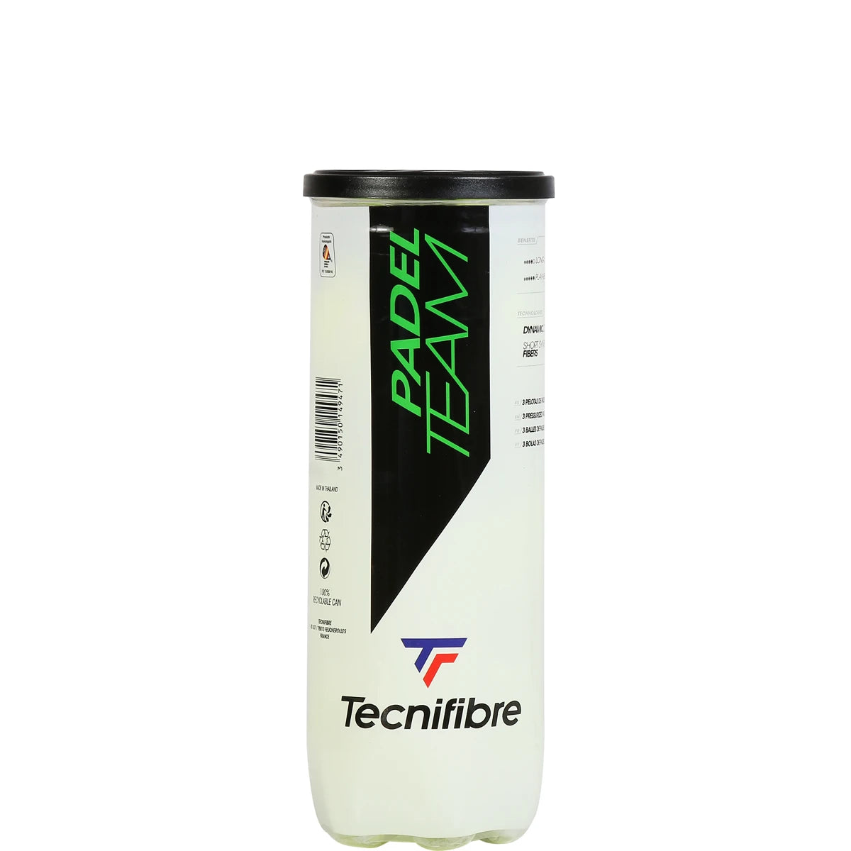 Tube of 3 Tecnifibre Team Padel Balls