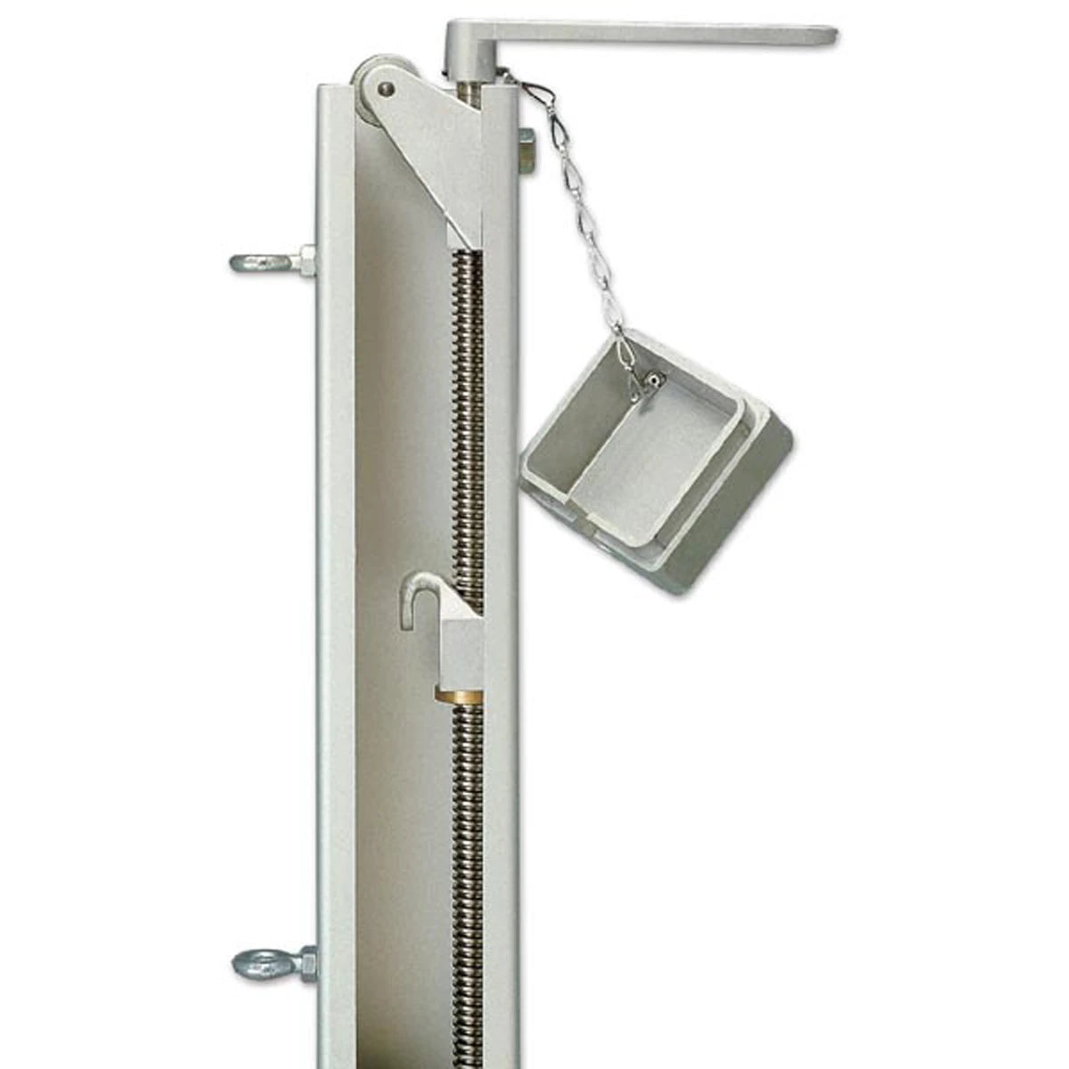 Pair of White Aluminium Posts Square Tube 80mm