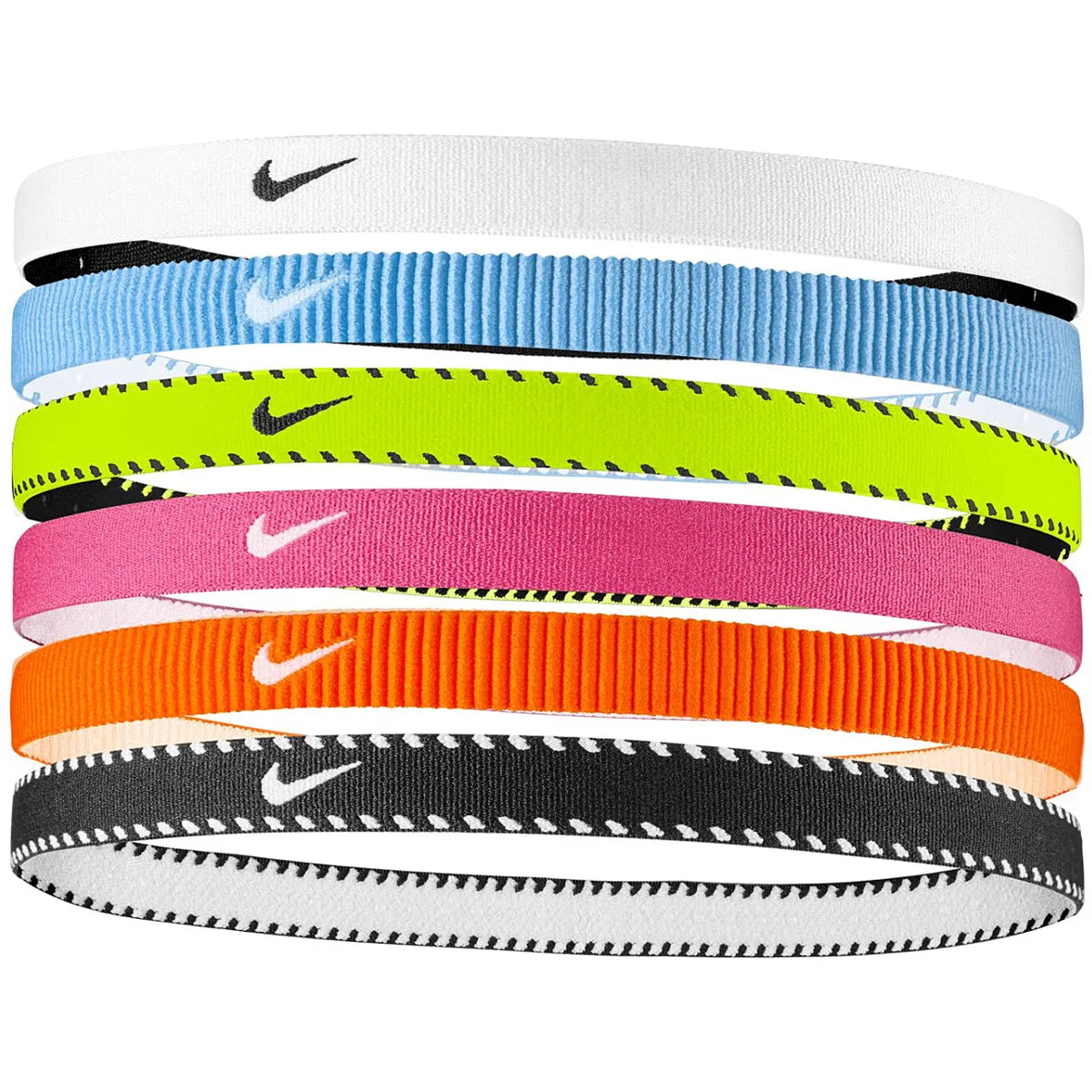 Pack of 6 Nike Swoosh Sport Elastics