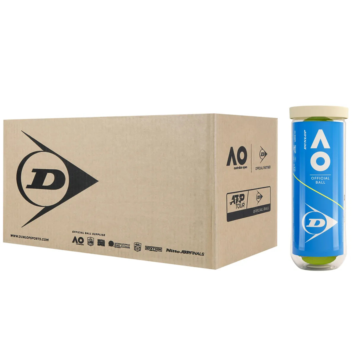 Box of 24 Tubes of 3 Dunlop Australian Open Tennis Balls