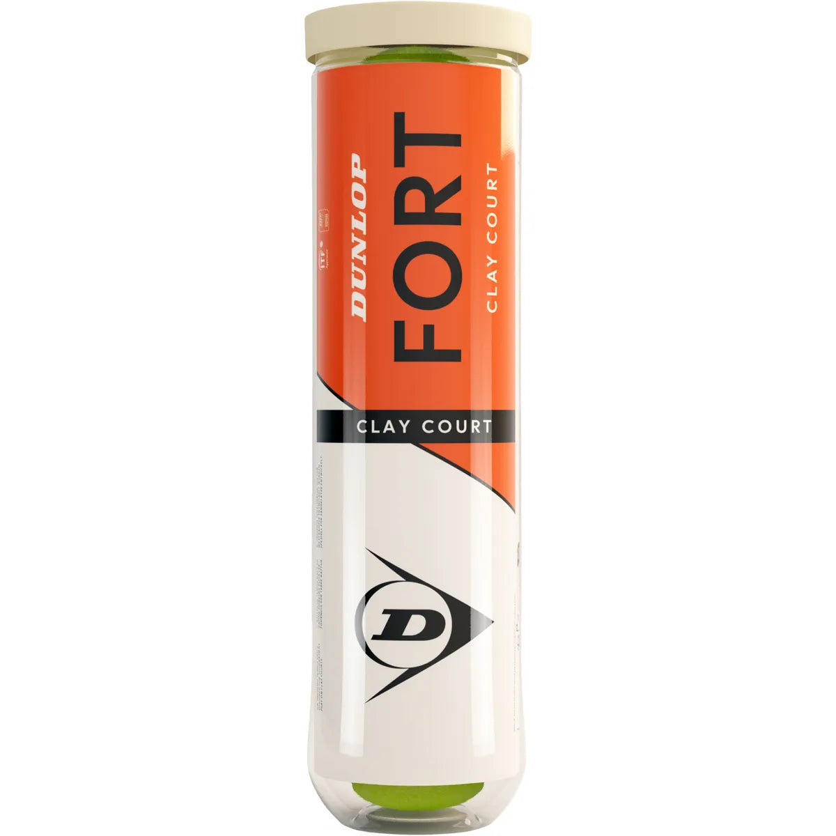 Tube of 4 Dunlop Fort Clay Court Tennis Balls
