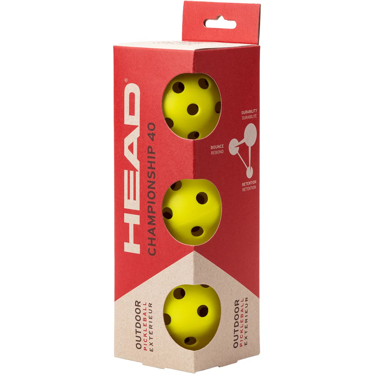 Pack of 3 Head Championship Pickleball balls 40