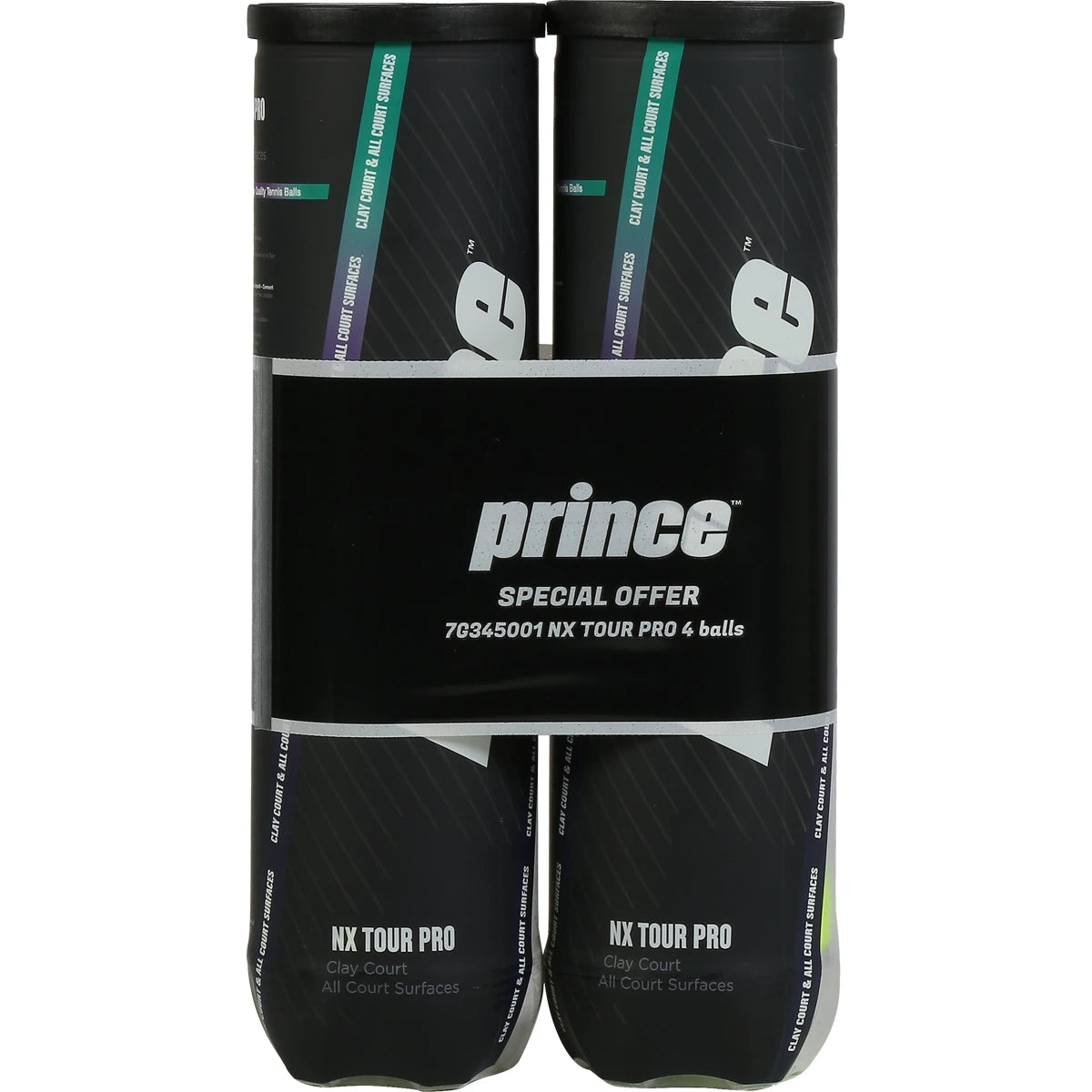 Bipack of 4 Prince Nx Tour Pro Tennis balls