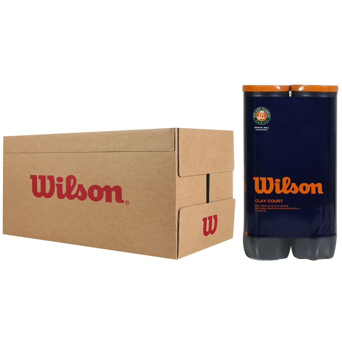 Box of 9 Bipacks of 4 Wilson Roland Garros Official Clay Balls