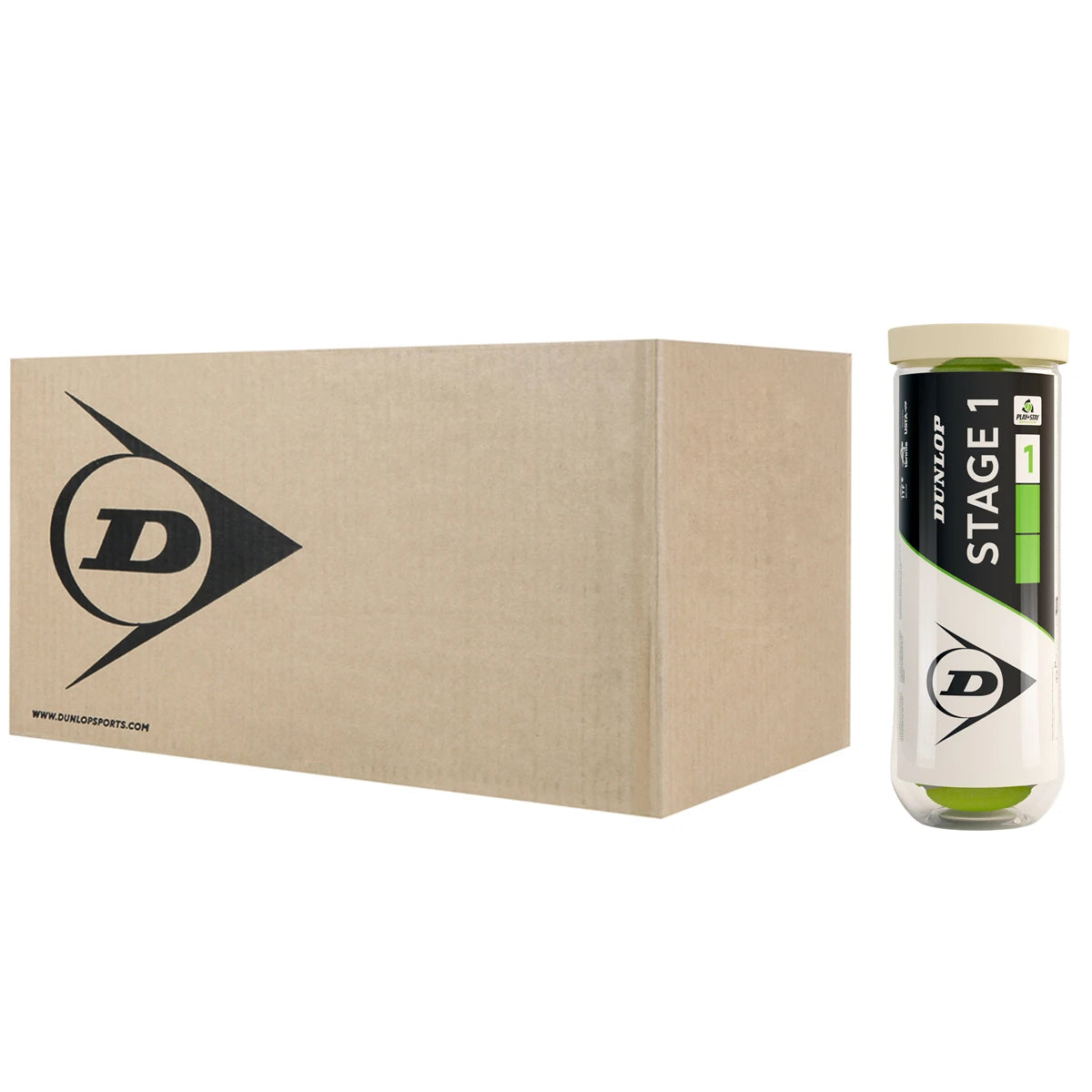 Box of 24 Tubes of 3 Dunlop Easy Tennis Stage 1 Balls