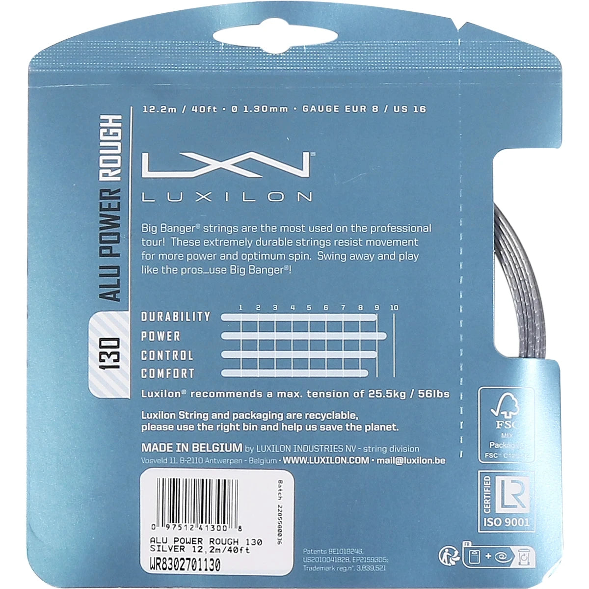 Luxilon Big Banger Alu Power Rough String (12 Metres)