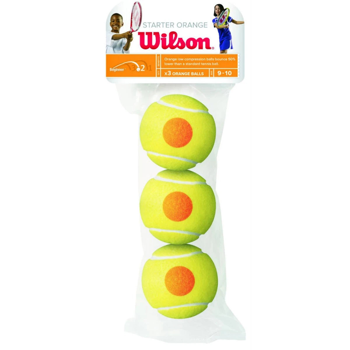 Packet of 3 Wilson Starter Orange Balls