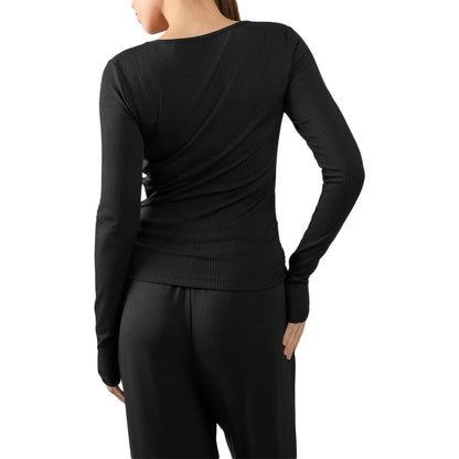 Reebok Women's Rib Ruched Long Sleeve T-Shirt