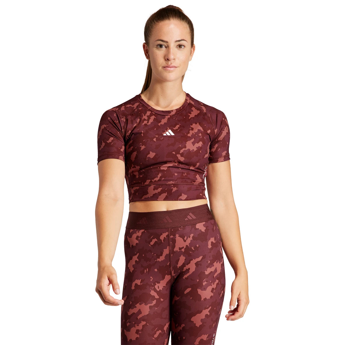 adidas Women's Print Crop T-Shirt