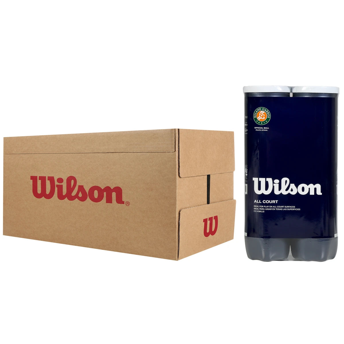 Box of 9 Bipacks of 4 Wilson Roland Garros All Court Balls