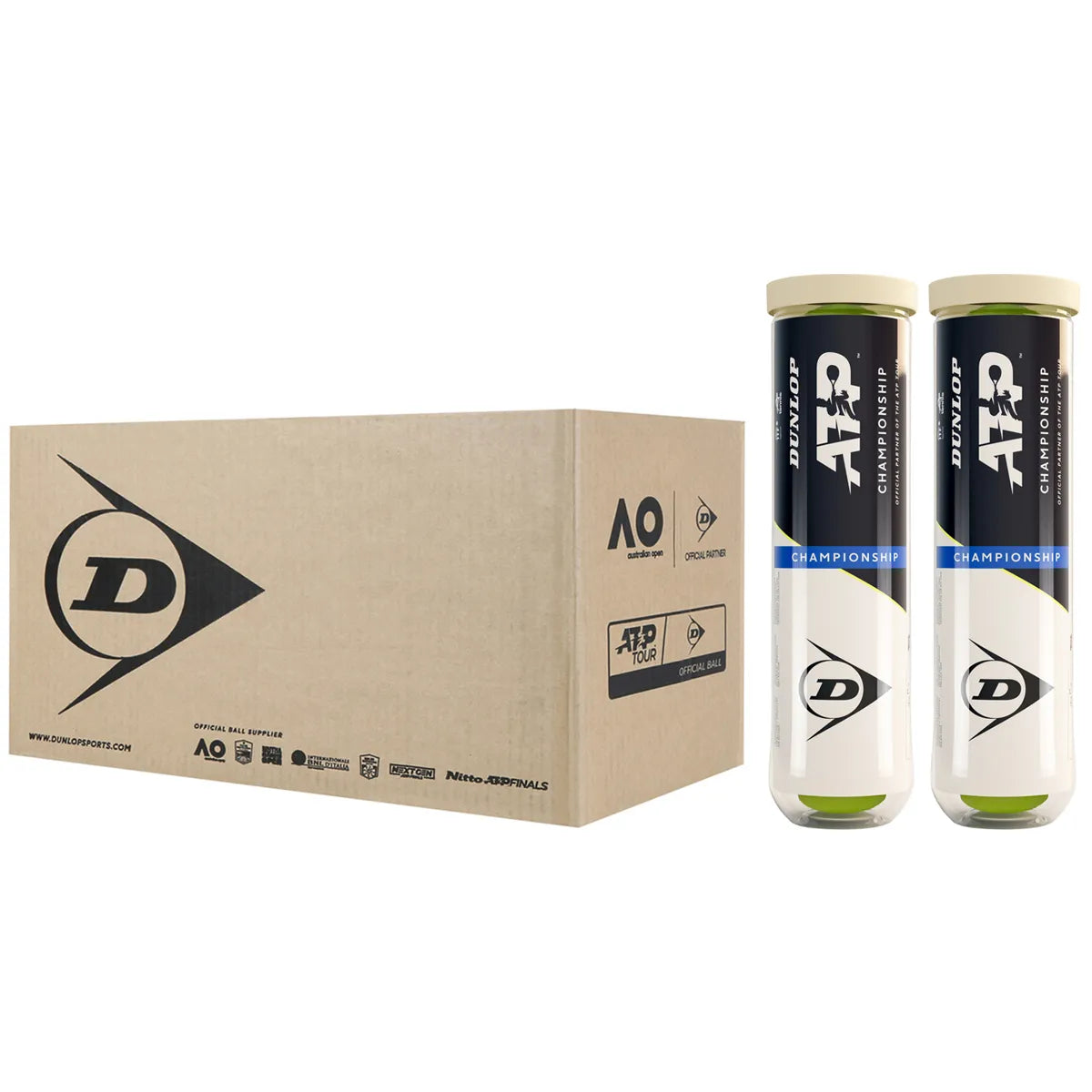 Box of 9 Bipacks of 4 Dunlop ATP Championship Balls